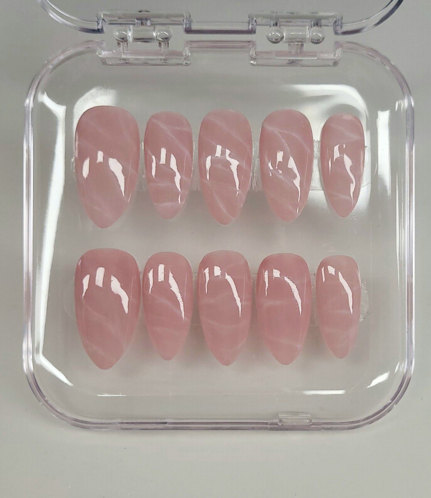 Rose Quartz Nails