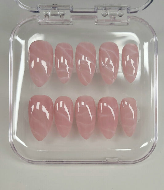Rose Quartz Nails